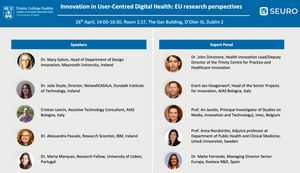 SEURO and TCPHI co-host research seminar/workshop 'Innovation in User-Centred Digital Health: EU research perspectives'